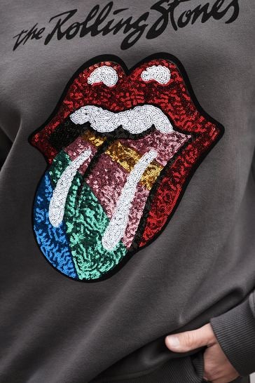 Rolling stones sequin sweatshirt new arrivals