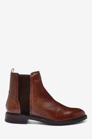 Brown Forever Comfort® Leather Chelsea Boots