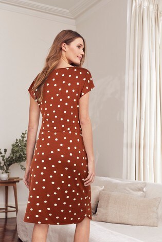 next tan spot dress
