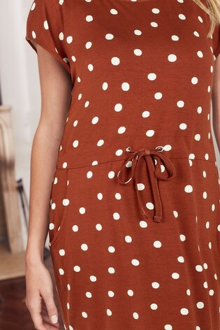 next tan spot dress