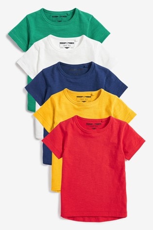 Primary Short Sleeve T-Shirt 5 Pack (3mths-7yrs)