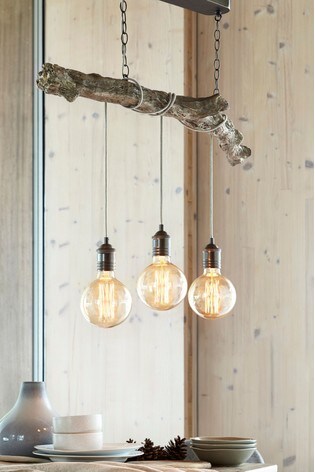 Branch 3 Light Pendant Ceiling From The Next Uk - 3 Bulb Hanging Ceiling Lights