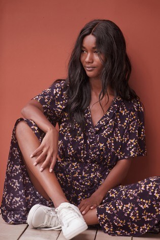 Next navy 2025 ditsy dress