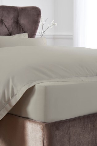 Natural Collection Luxe 600 Thread Count 100% Cotton Sateen Deep Fitted Sheet