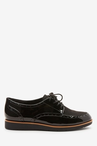 Black Forever Comfort® Brogue Detail Chunky Sole Forever Comfort Lace-Ups