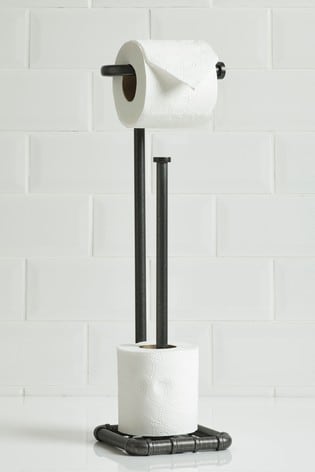 white toilet roll holder stand