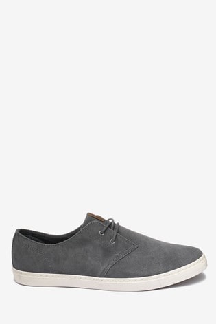 Buy Grey Casual Suede Derby Shoes from 