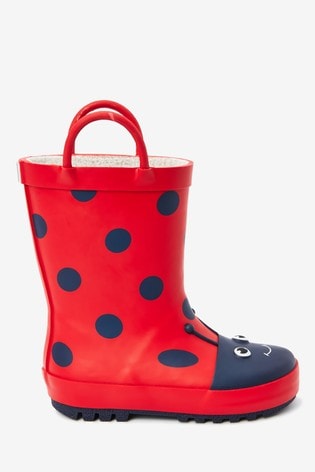 Red Ladybird Handle Wellies