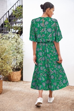 Next green midi dress Clearance