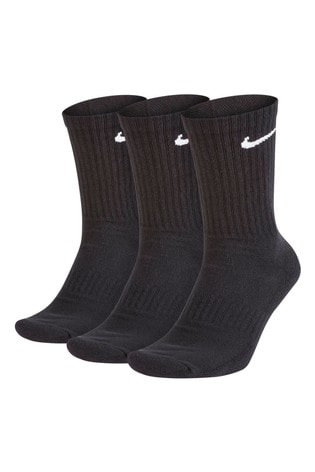 Buy Nike Black Everyday Cushioned Crew Socks 3 Pack from the Next UK ...