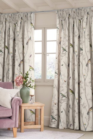 Buy Chinoiserie Bird Trail Country Luxe Pencil Pleat