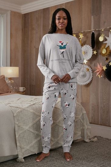 Grey Sheep Matching Family Womens Jersey Pyjamas