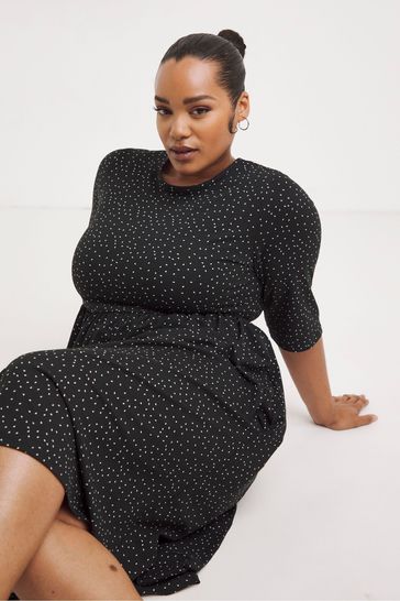 Simply be polka dot on sale dress