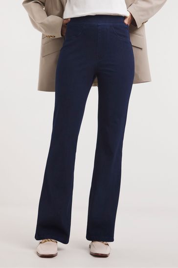 Buy JD Williams Indigo Blue Bootcut Jersey Denim Jeggings from