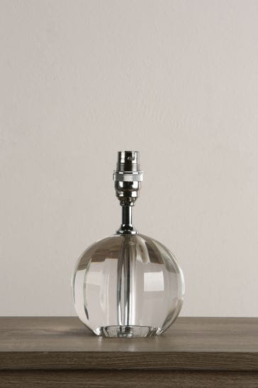 Laura Ashley Clear Lydia Hand Cut Faceted Crystal Glass Globe Table Lamp Base