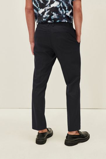 Navy blue cheap slim fit pants