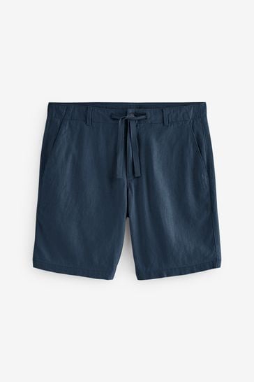 Navy blue drawstring shorts sales