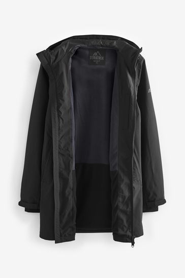 black long waterproof coat