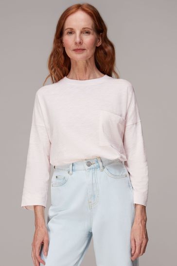 Whistles Cotton Patch Pocket Top
