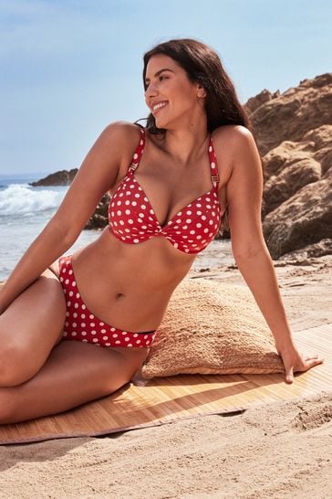 Terracotta Spot Shaping Padded Wired Bikini Top
