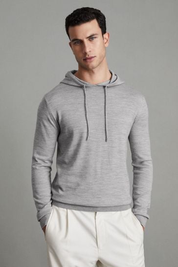Reiss grey hoodie sales
