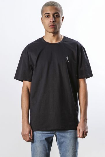 Religion Black Relaxed Fit Crew Neck T-Shirt