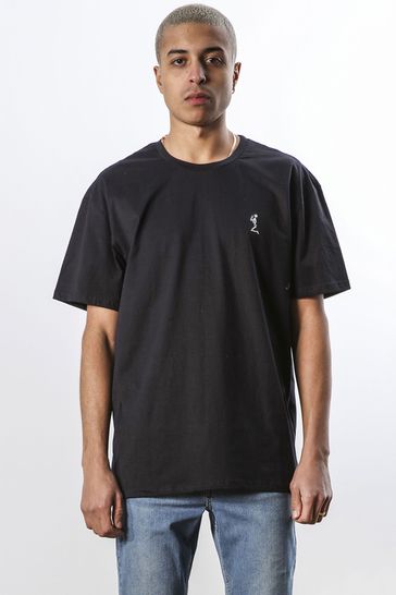 Religion Black Relaxed Fit Crew Neck T Shirt