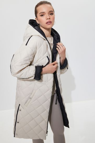 Black & White Reversible Quilted Coat