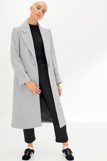 Grey Revere Collar Coat