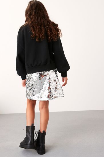 Black sequin hotsell sweatshirt