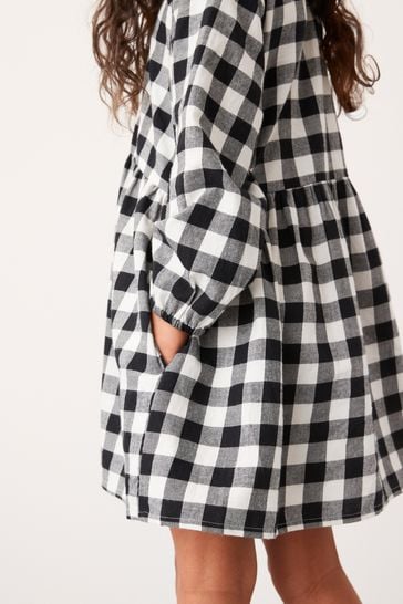 Black white 2025 check dress