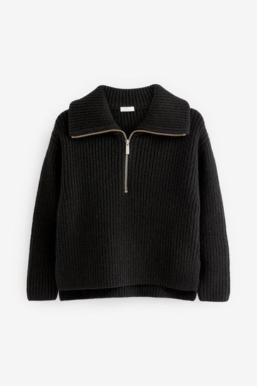 Black boxy 2025 jumper uk
