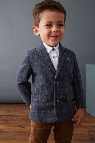 Boys check blazer new arrivals