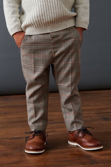 Neutral Formal Check Trousers (3mths-7yrs)