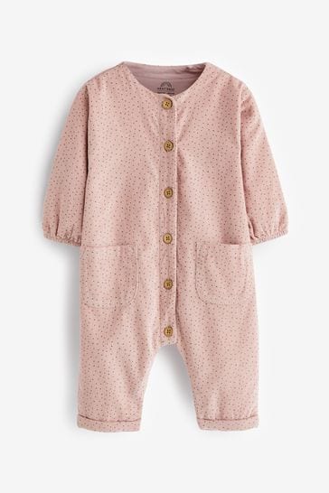 Pale Pink Baby Corduroy Jumpsuit (0mths-2yrs)