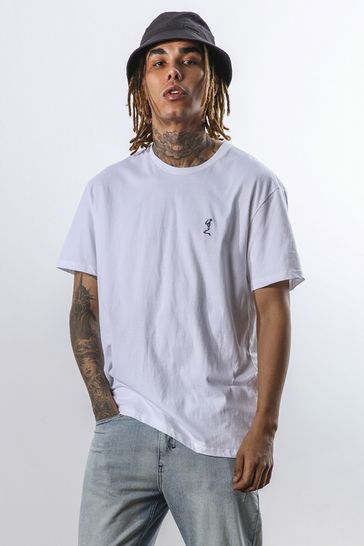 Religion White Relaxed Fit Crew Neck T-Shirt
