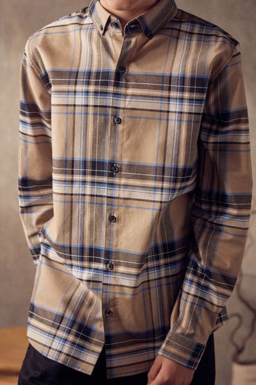 Tan sale oxford shirt