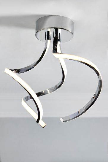 Chrome Callie Flush Ceiling Light