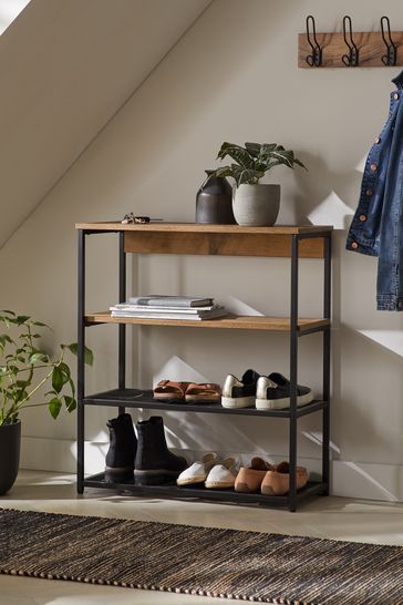 Dark Bronx Console Shoe Storage