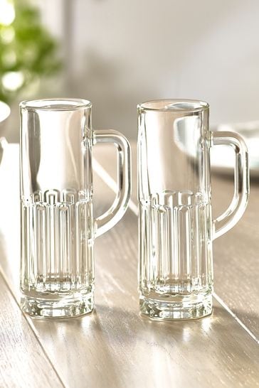 Buy Clear Nova Beer Glasses Set of 2 Tankard Glasses from Next USA