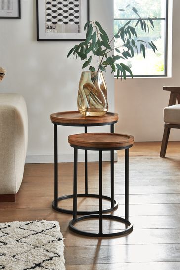 Black nest of tables clearance b&m