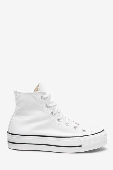 Converse White Chuck Taylor All Star Lift Platform High Top Trainers
