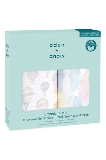 aden+anais Pink Organic Cotton Muslin Blankets 2 Pack