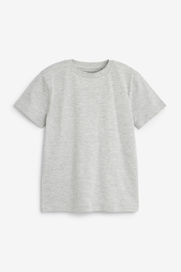 Grey Marl Cotton Short Sleeve T-Shirt (3-16yrs)