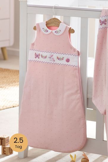 Buy Pink Heritage Baby 100 Cotton 2.5 Tog Sleep Bag from Next