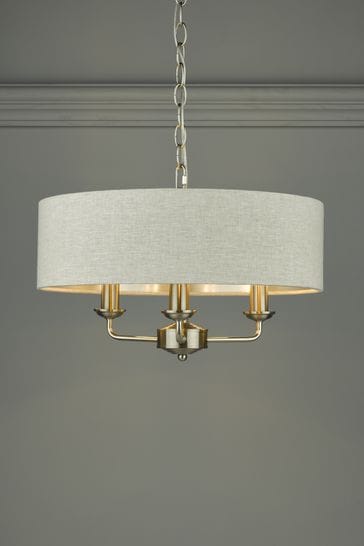 Laura Ashley Chrome Sorrento 3 Light Ceiling Light