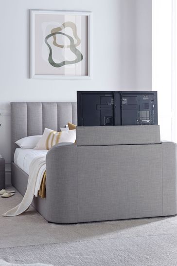 Buy time4sleep Grey Lucille Upholstered TV Bed Frame from the Next