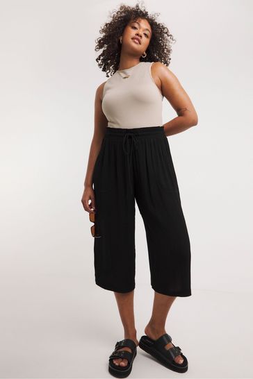 Black 2025 wide culottes