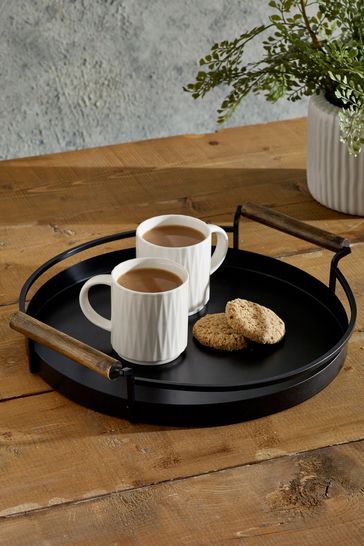 Buy Black Bronx Medium Tray from Next Luxembourg