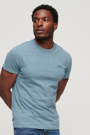 Buy Superdry Desert Sky Blue Grit Organic Cotton Vintage Embroidered T-Shirt  from Next Luxembourg